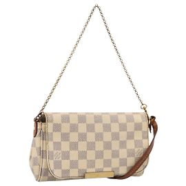 LOUIS VUITTON Damier Azur Favorit PM Shoulder Bag 2way N41277 LV Auth BA15771