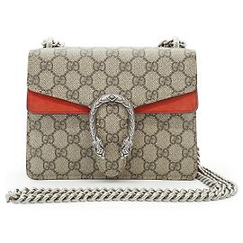 Gucci Borsa a tracolla mini Dionysus GG Supreme in tela rivestita e suede con catena