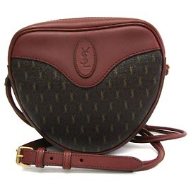 Autre Marque Saint Laurent Le Monogramme Coeur Monogram All Over Coated Canvas and Leather