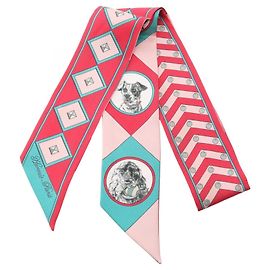 Hermès Hermes Twilly Colliers et chiens Silk Scarf