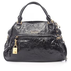 Borsa 2-Way Miu Miu in pelle nera