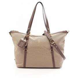 Saco Tote 2-Way Prada Logo Jacquard