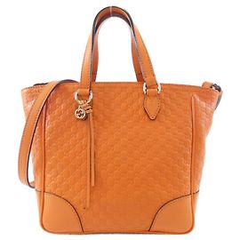 Borsa a mano Gucci Micro GG in pelle Orange