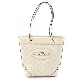 Sac cabas Gucci Guccissima en cuir ivoire