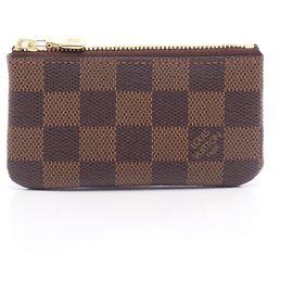 Louis Vuitton Pochette Clé Damier Ebene Leather Coin Purse