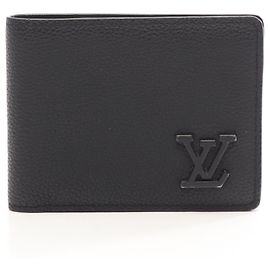 Louis Vuitton Portefeuille Multiple LV Aerogram Noir Bi-fold Wallet