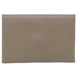 Hermès Portacarte Hermes Calvi Etoupe Gray
