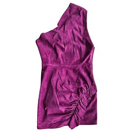 Vestido corto de gamuza violeta IRO