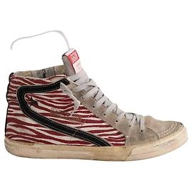 Golden Goose Sneaker rot Stoff Größe 39