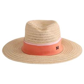 Chapeau Panama Maison Michel beige en osier