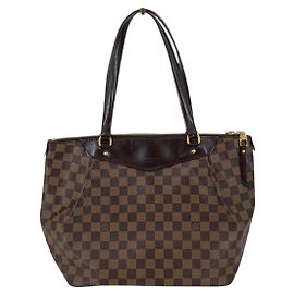 Louis Vuitton Bolsa de Ombro Westminster em Canvas Damier Ebene Castanho