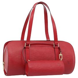 LOUIS VUITTON Epi Soufflot Hand Bag Red M52227 LV