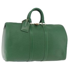 LOUIS VUITTON Epi Keepall 45 Boston Bag Green M42974 LV