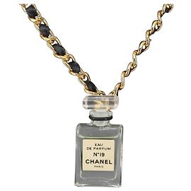 Collar de Perfume CHANEL metal Dorado CC