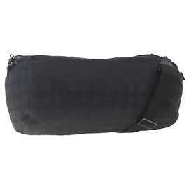 CHANEL New Travel Line Boston Bag Nylon Black CC