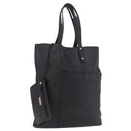 LOEWE Tote Bag Pele Preto Prata
