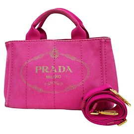 Prada Canapa Canvas Tote Bag in Pink