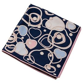 Foulard in seta Chopard con motivo a cuori