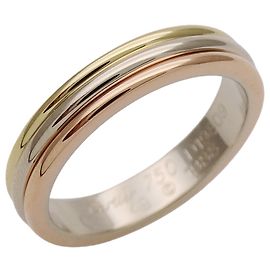 Anello Fascia Cartier in Oro Tricolore