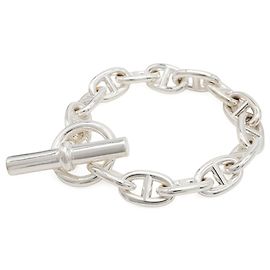 Hermès Pulsera de Dijes Hermes Chaine d'Ancre MM Silver