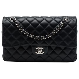 Chanel Black Medium Classic Lambskin Double Flap