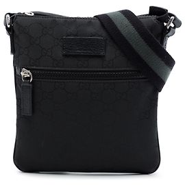 Gucci GG Nylon Web Crossbody in Schwarz
