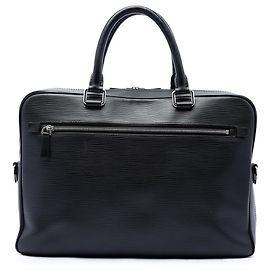 Louis Vuitton Black Epi Brooks Briefcase Aktentasche