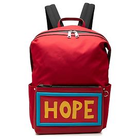 Fendi Vocabulary Hope Rucksack aus rotem Nylon