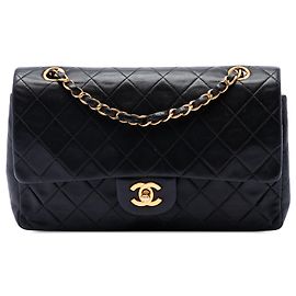 Chanel Black Medium Classic Lambskin Double Flap