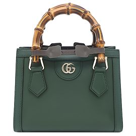 Bolso Gucci Diana Mini de piel de becerro verde con asa de bambú