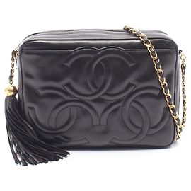 Chanel Triple Coco Mark Schultertasche mit Quaste