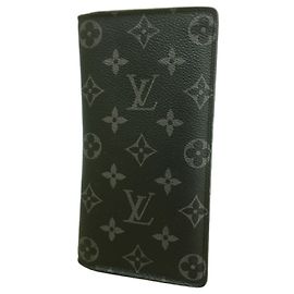 Louis Vuitton Monogram Eclipse Portefeuille Brazza Long Wallet