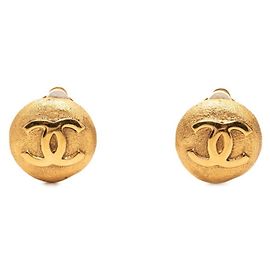Boucles d'oreilles clips Chanel Coco Mark plaquées or
