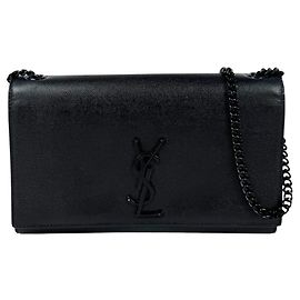 Autre Marque Borsa a tracolla in pelle nera Saint Laurent