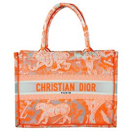 Borsa a mano Christian Dior Book Tote Medium in tela