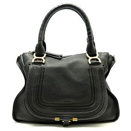 Chloé NUOVA BORSA A MANO CHLOE MARCIE MEDIUM 3S0859 IN PELLE GRANA NOIRE