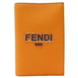 NEW FENDI 7M0282 PASSPORT HOLDER ORANGE LEATHER CARD CASE BOX HOLDER