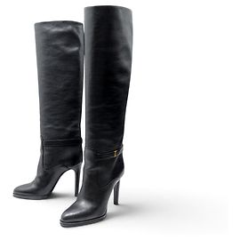 Autre Marque NUOVI STIVI CON TACCO SAINT LAURENT DIANE 743797 36 PELLE NERA + SCATOLA BOOTS