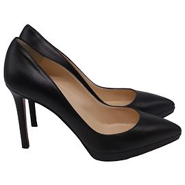Décolleté Christian Louboutin Pigalle Plato in pelle nera