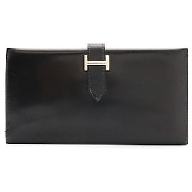 Hermès Hermes Bearn Classic Box Calf langes Portemonnaie