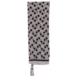 Sciarpa Dolce & Gabbana Napoli 2016 a pois in cashmere bianco