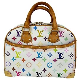 Bolso de mano Louis Vuitton Trouville White Monogram Multicolor Vintage