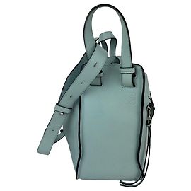 Borsa a tracolla Loewe Small Hammock in vitello blu