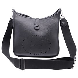 Borsa a tracolla Hermès Evelyne III in pelle Clemence nera
