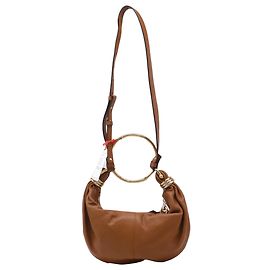 Borsa hobo piccola Chloé con manico a bracciale in pelle Tan