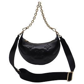 Bolso de hombro Louis Vuitton Over The Moon Bubblegram en piel negra