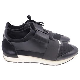 Balenciaga Race Runner Sneaker aus schwarzen Mischmaterialien