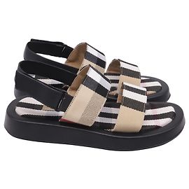 Burberry Vintage Check Slingback-Sandalen aus multicoloured Canvas