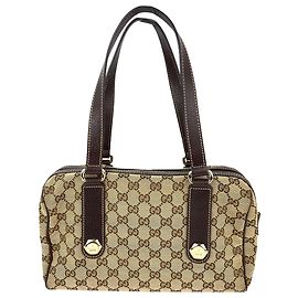 Sac Boston Gucci Small Charmy Brown GG Canvas Vintage