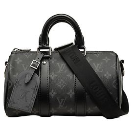 Louis Vuitton Monogram Eclipse Reverse Keepall Bandoulière 25